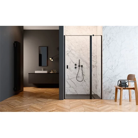 Radaway Nes Black DWJ II 110B zuhanyajtó, 1100x2000 mm, balos