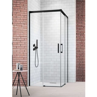 Radaway S1 75J fix oldalfal zuhanyajtóhoz 750x2005 mm, jobbos, fekete/átlátszó üveg