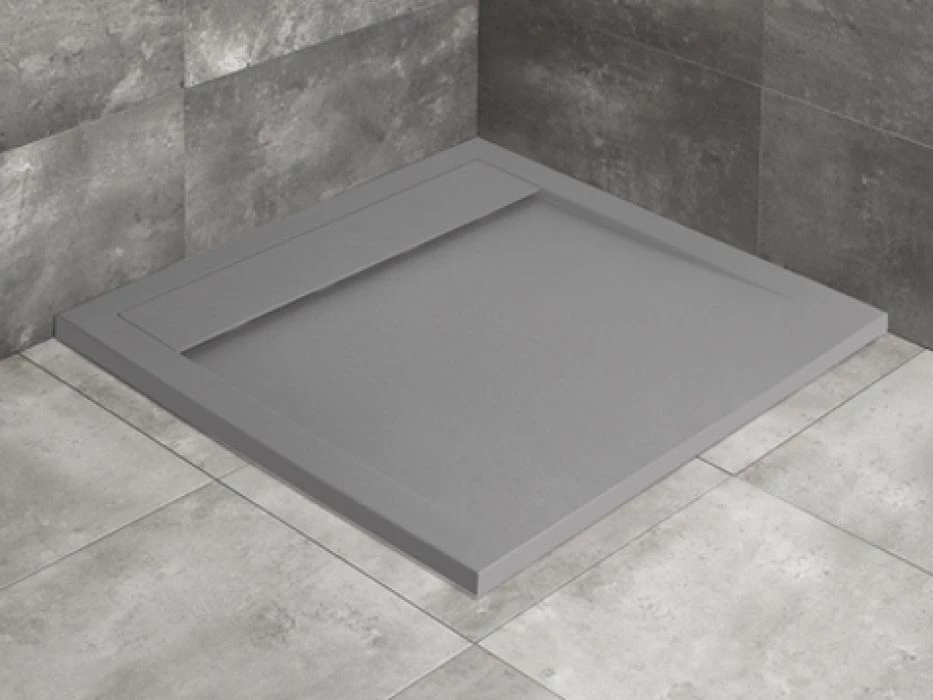 Radaway Teos C zuhanytálca, 1000x1000x40 mm, HS1 szifonnal, cement