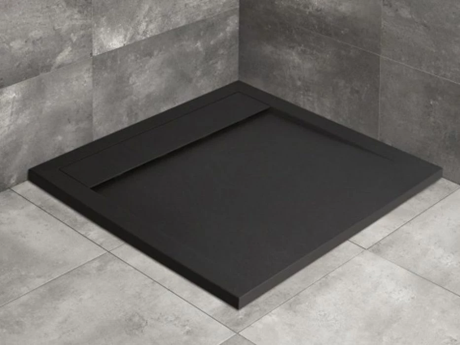 Radaway Teos C zuhanytálca, 1000x1000x40 mm, HS1 szifonnal, fekete