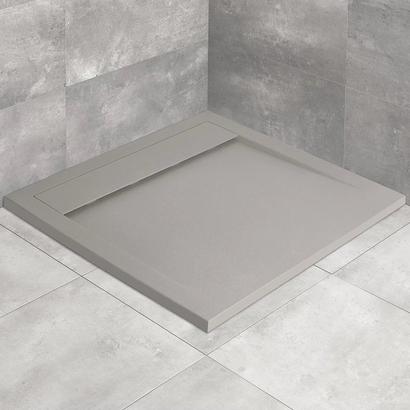 Radaway Teos C zuhanytálca, 800x800x40 mm, HS1 szifonnal, cemento