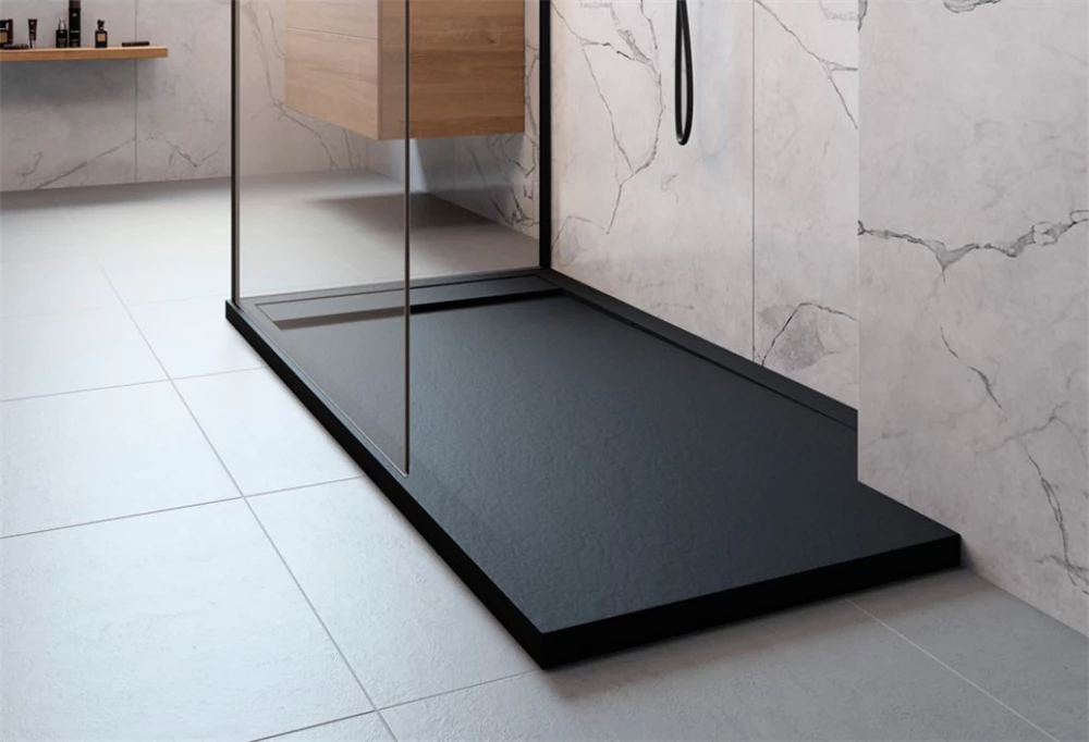 Radaway Teos F műmárvány zuhanytálca 1600*900*40mm, HS1 szifonnal,  fekete