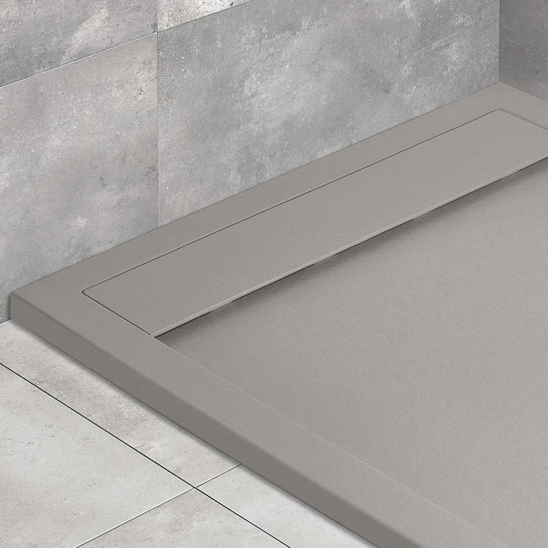 Radaway Teos F műmárvány zuhanytálca 900x800x40 mm, HS1 szifonnal cemento