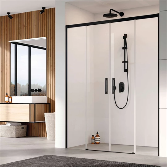 Radaway zuhanyajtó Idea Black DWD 200 Ultra Clear