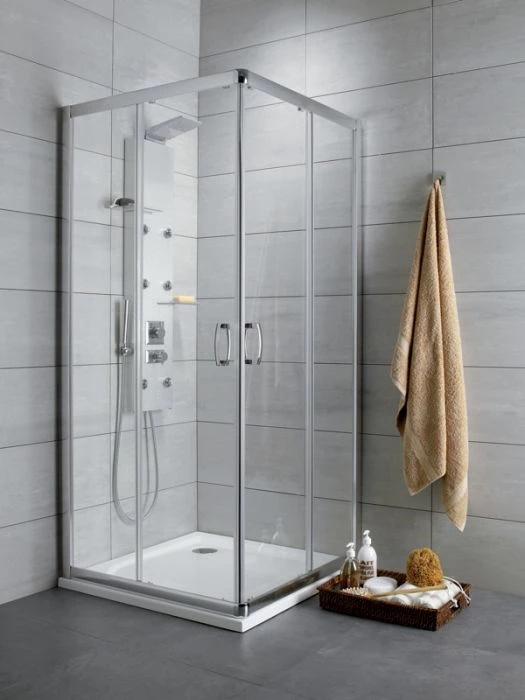 Radaway Premium PL D szögletes zuhanykabin 100*80KT 1000x800x1900 mm aszimmetrikus, króm/átlátszó