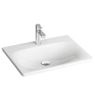 Ravak Balance kerámia mosdó 800*465*30mm, csaplyukkal, túlfolyó nélkül, fehér felület
