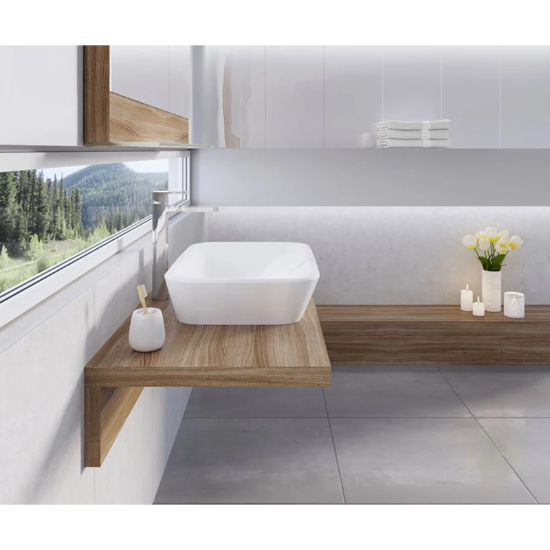 Ravak Ceramic 600 R kerámia mosdó, pultra ültethető, 600x400x120 mm, fehér