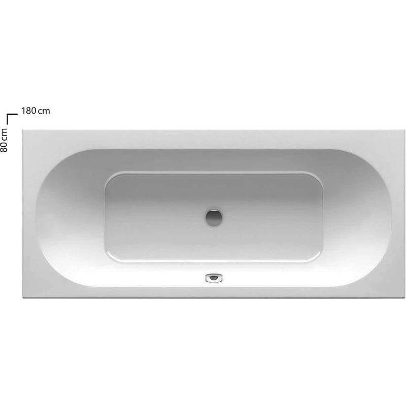 Ravak City akril kád 180x80 cm, fehér, 220 liter