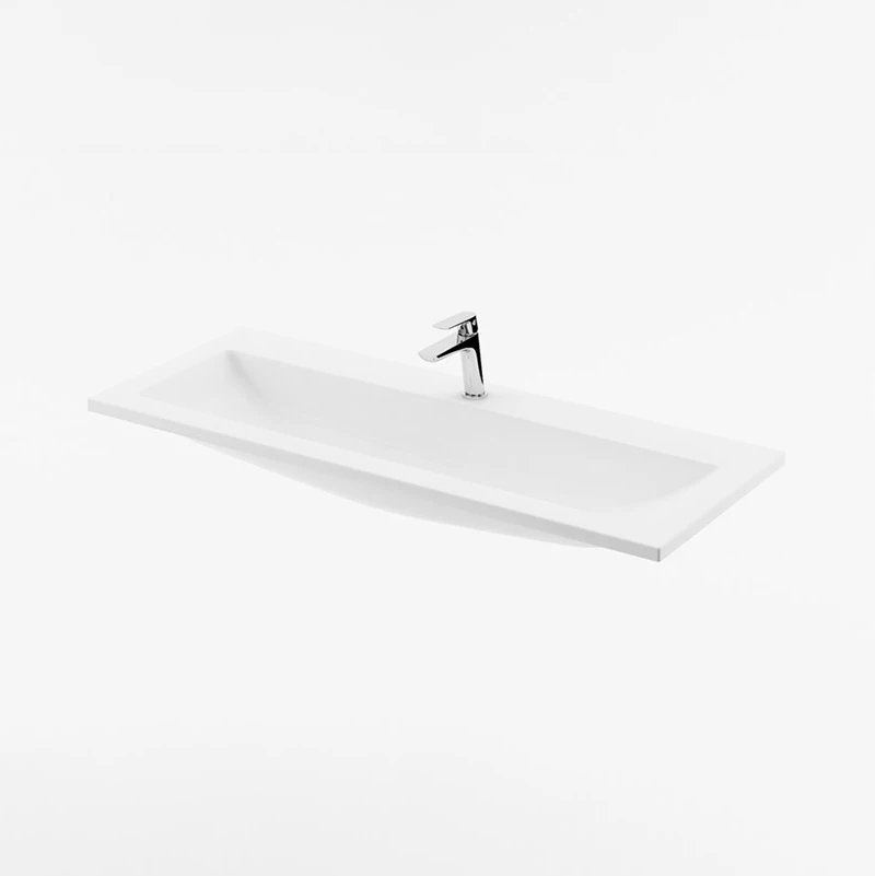 Ravak Clear öntött műmárvány mosdó, 800x380 mm, túlfolyó nélkül, önállóan nem rögzíthető, csak szekrénnyel