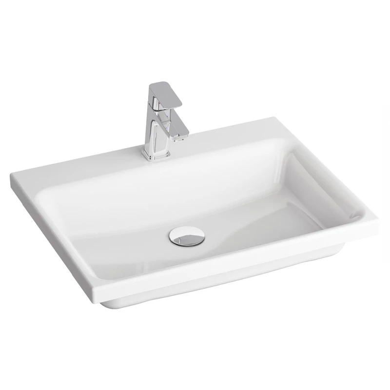 Ravak Comfort 600 kerámia mosdó 600*460*30mm, csaplyukkal, túlfolyó nélkül, fehér