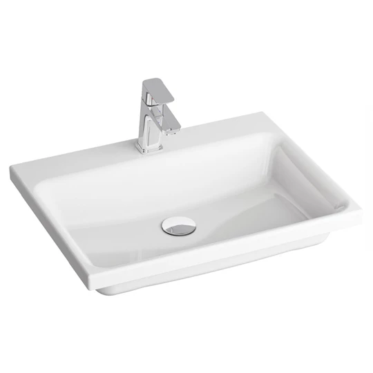 Ravak Comfort 600 kerámia mosdó 600*460*30mm, csaplyukkal, túlfolyó nélkül, fehér