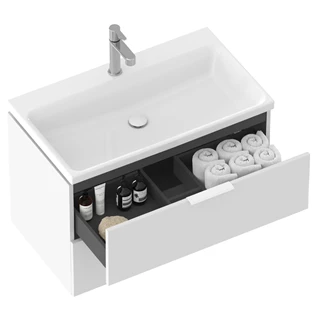 Ravak Comfort 800 kerámia mosdó 800*460*30mm, csaplyukkal, túlfolyó nélkül fehér
