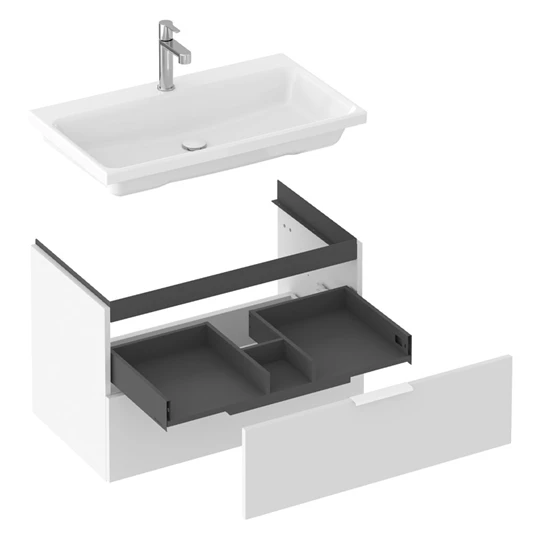 Ravak Comfort 800 kerámia mosdó 800*460*30mm, csaplyukkal, túlfolyó nélkül fehér