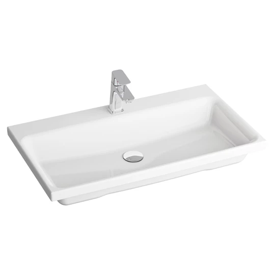 Ravak Comfort 800 kerámia mosdó 800*460*30mm, csaplyukkal, túlfolyó nélkül fehér