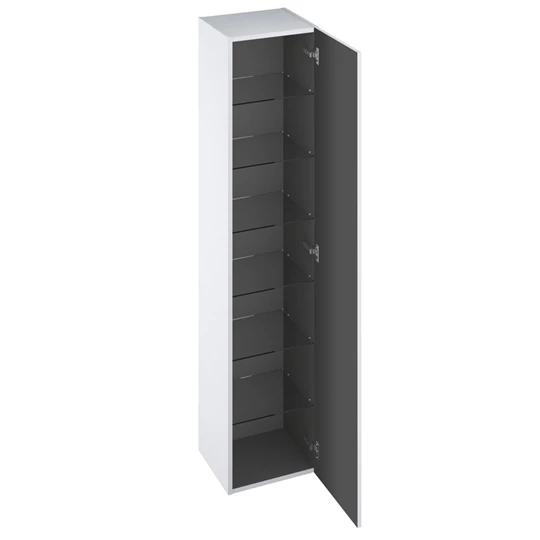 Ravak Comfort fali magas szekrény 350*1600*320mm, fordítható nyitásirány, magasfényű fehér, fehér