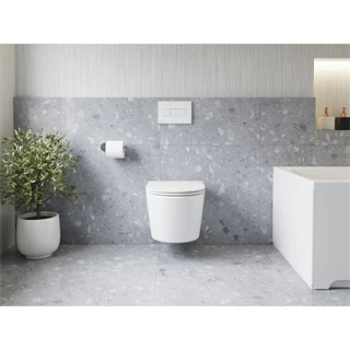 Ravak Flow RimOff fali WC szett, soft close ülőkével, fehér