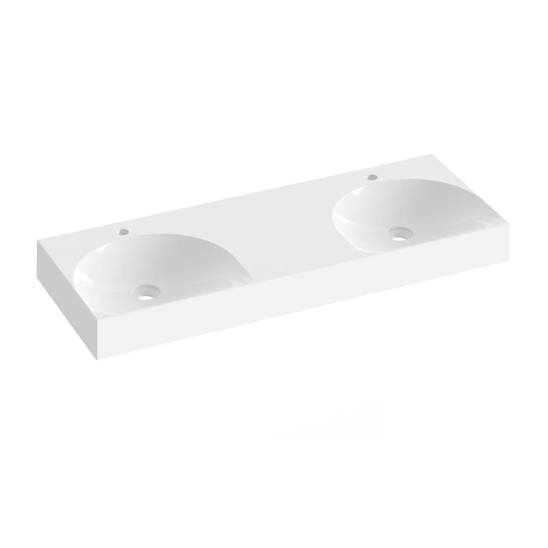 Ravak Lite 120 duplamosdó, 1200x450x100mm, kompozit, túlfolyó nélkül, csaptelep furattal