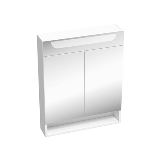 Ravak MC Classic II 600x140x760 mm tükrös szekrény, Led világítással, fényes fehér felület