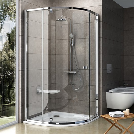 Ravak Pivot PSKK3-90 zuhanykabin, króm keret, transparent üveg, 861-911x1900 mm