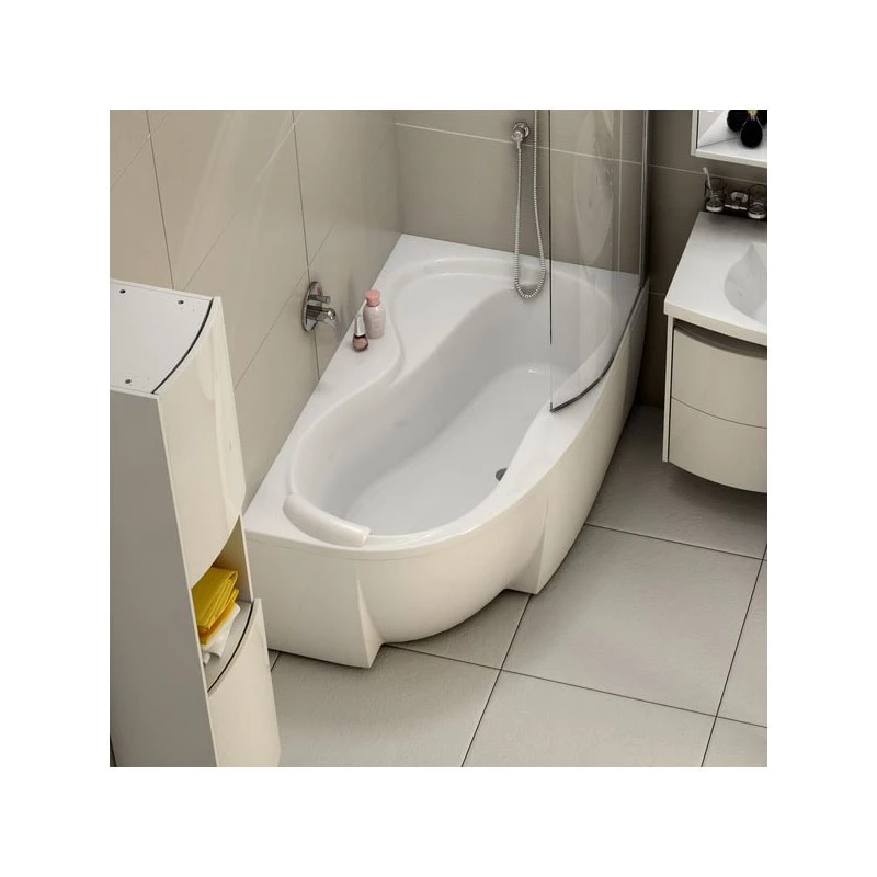 Ravak Rosa 95 akril kád A előlap 150 cm, balos, fehér, panelkit nélkül