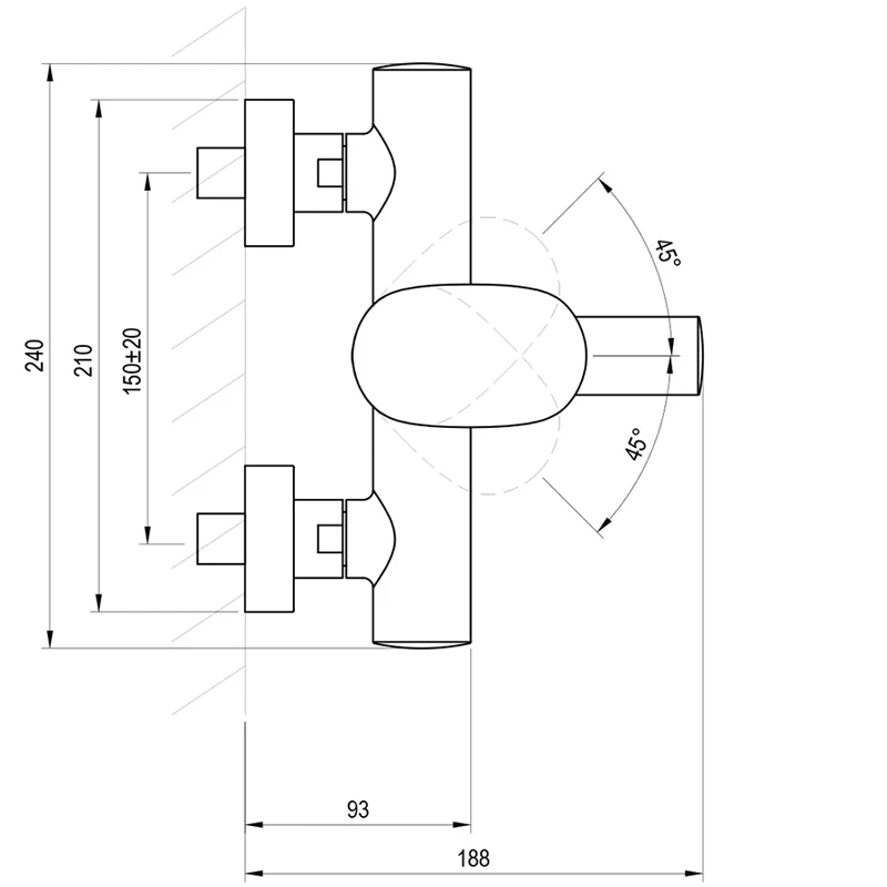Ravak Spring Fali kádcsaptelep zuhanyszett nélkül - króm SG 022.00CR