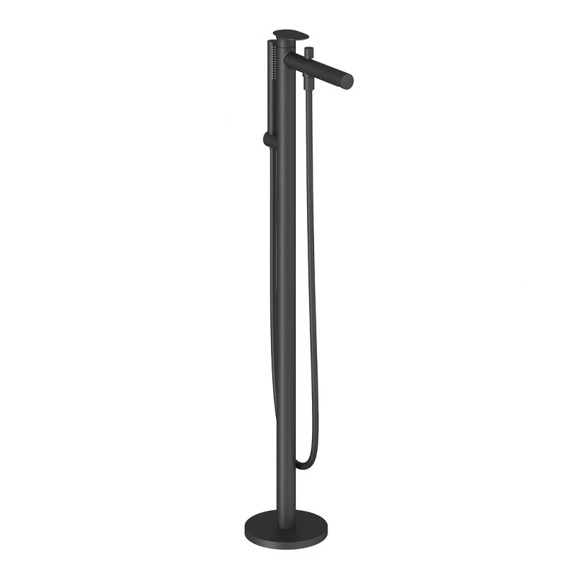 Ravak Spring Padlón álló kádcsaptelep,szettel- Matt fekete SG 080.20BL.RB07A
