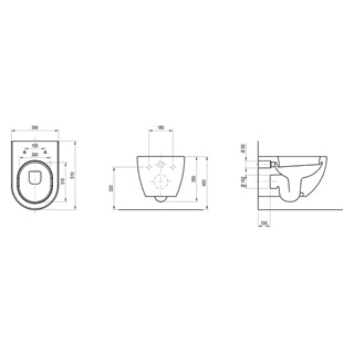 Ravak Uni Chrome Rim fali WC csésze, mélyöblítésű