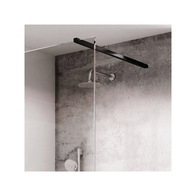 Ravak  W-set Uni Free/Wall fekete 120cm (méretre vágható) zuhanykabinhoz