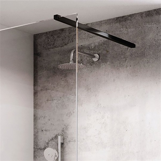 Ravak  W-set Uni Free/Wall fekete 120cm (méretre vágható) zuhanykabinhoz