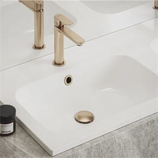 Ravak fix és click-clack leeresztő is, kézmosókhoz és túlfolyó nélküli mosdókhoz, rose gold