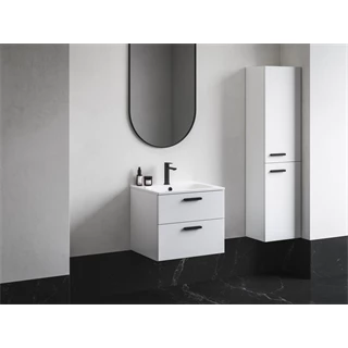 Ravak fürdőszobai szekrény SD 700 Chrome II fehér/fehér, fekete fogantyúval 152mm