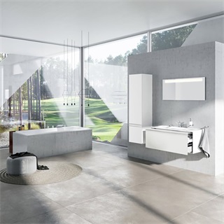 Ravak SD 1000 Clear fürdőszobai szekrény mosdó alá, fehér/fehér