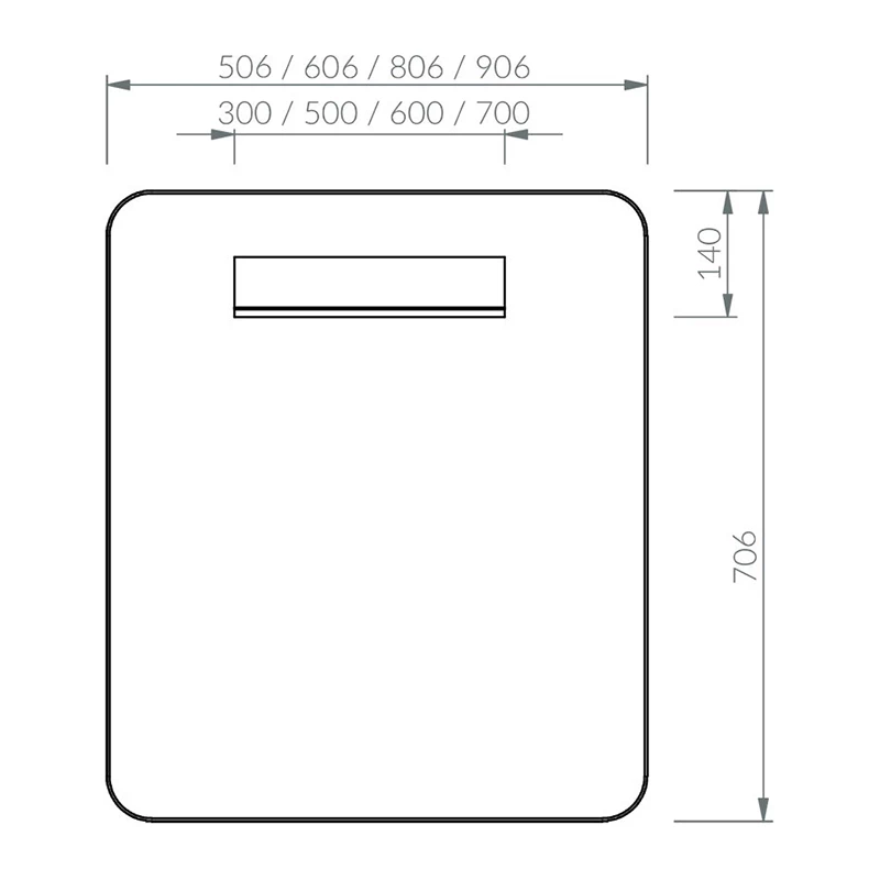 Ravak fürdőszobai tükör Strip 500x700 fehér, világítással