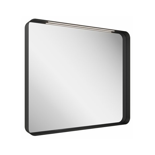 Ravak fürdőszobai tükör Strip 600x700 fekete, világítással