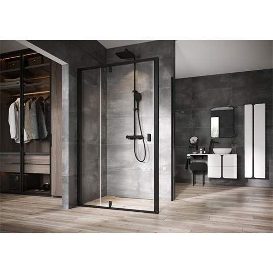 Ravak fürdőszobai tükör Strip 800x700 fekete, világítással
