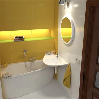 Ravak mosdó Avocado Comfort műmárvány  950x450  balos