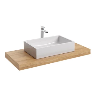 Ravak Formy 01 pultra ültethető mosdó 600 D, fehér, túlfolyó nélkül 