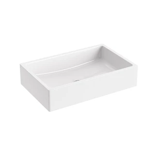 Ravak Formy 01 pultra ültethető mosdó 600 D, fehér, túlfolyó nélkül 