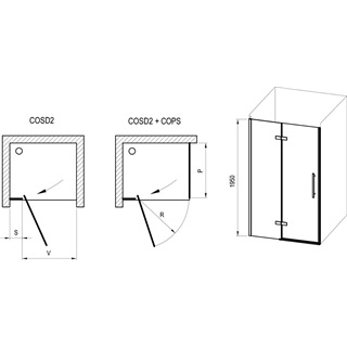 Ravak COOL! zuhanyajtó COSD2-110 króm + transparent