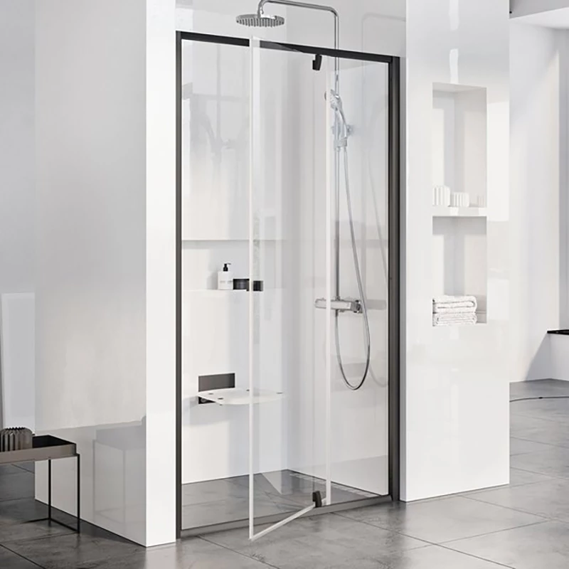 Ravak PDOP2-100 zuhanyajtó Fekete + Transparent