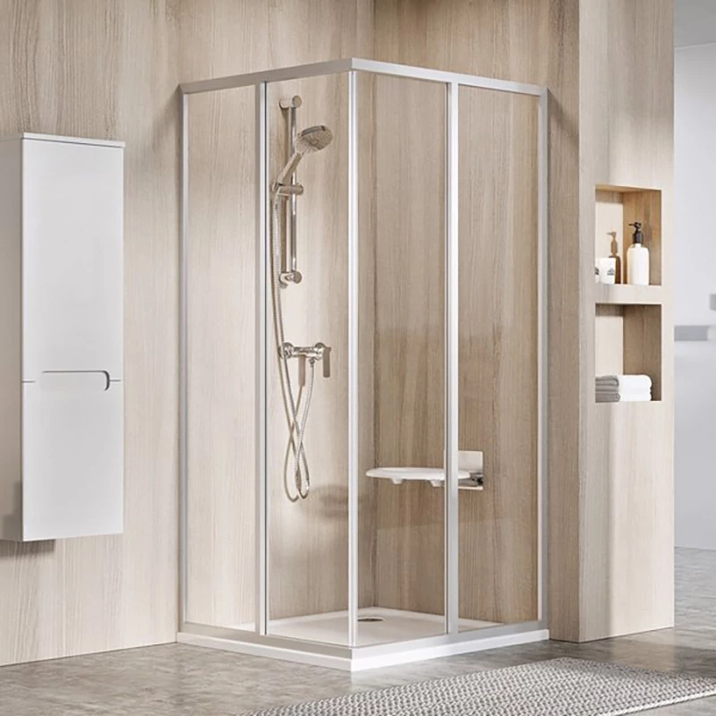 Ravak SRV2-80 195 S zuhanykabin szatén+Transparent üveg
