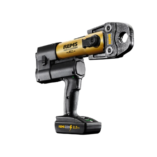 Rems Akku-Press E 22V ACC Gold 2026 akkumulátoros présgép töltővel és akkuval