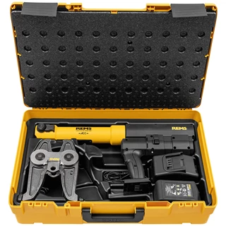 Rems Akku-Press XL 45 kN 22 V ACC Basic-Pack présgép Z7 köztes fogóval, XL-Boxx, akku, töltő