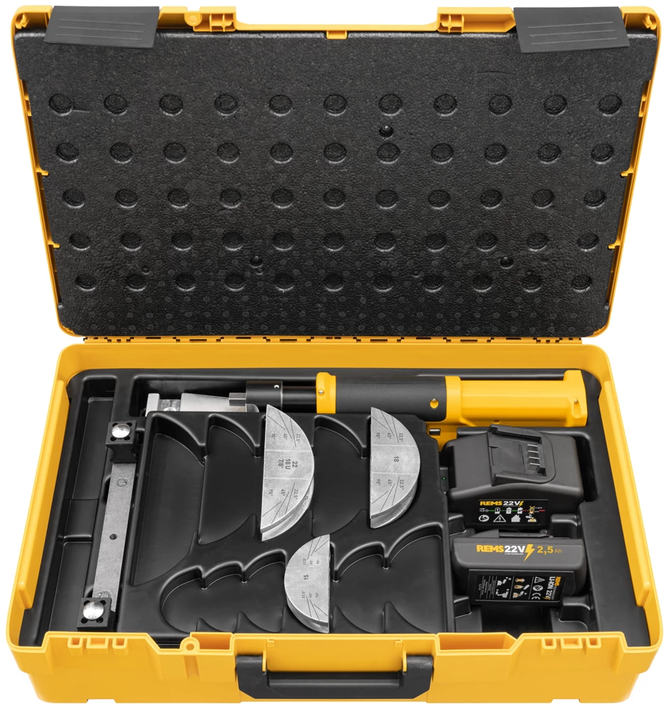 Rems Hydro-Swing 22V INOX Set, akkumulátoros hidraulikus csőhajlító, 15+18+22
