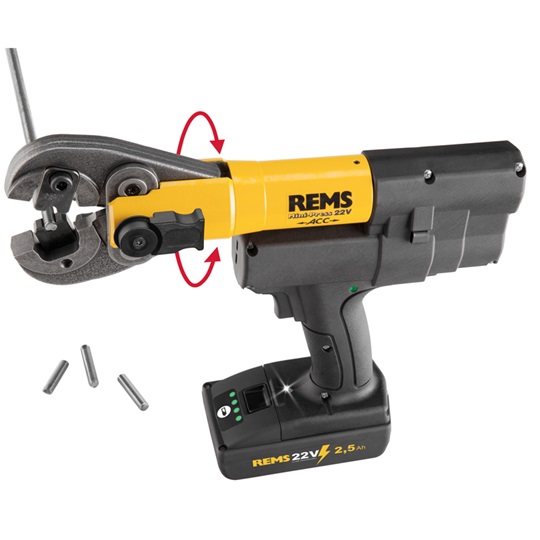 Rems Mini-Press 22V ACC Set akkumulátoros présgép M 15+18+22 L-Boxx