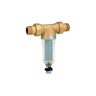 Honeywell Resideo Braukmann ivóvíz szűrő MiniPlus, átlátszó csésze, RM.100mikr. szűrő, 1/2", KM+holl., PN16, max 40°C