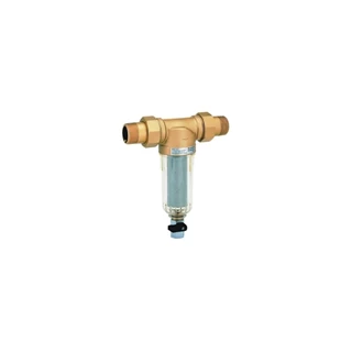 Honeywell Resideo Braukmann ivóvíz szűrő MiniPlus, átlátszó csésze, RM.100mikr. szűrő, 3/4", KM+holl., PN16, max 40°C