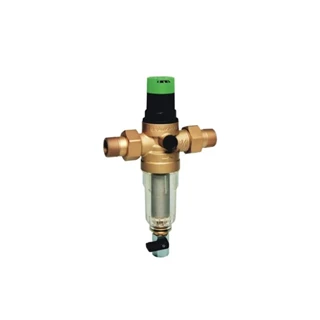 Honeywell Resideo Braukmann ivóvíz szűrő+nyomásszab. kombináció MiniPlus, átl. csésze, 3/4", KM+holl., PN16, max 40°C