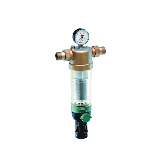 Honeywell Resideo Braukmann visszamosatható vízszűrő, 100 µm bet., átl. szűrőcs., 6/4", KM+holl., PN16, max 40°C
