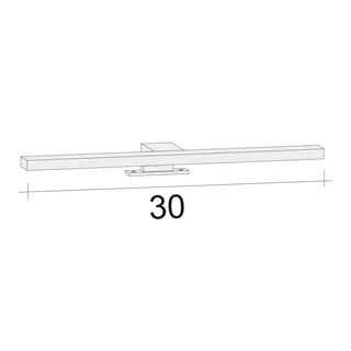Riho Type 07 Led világítás 300mm, kapcsoló nélkül,matt fehér felület